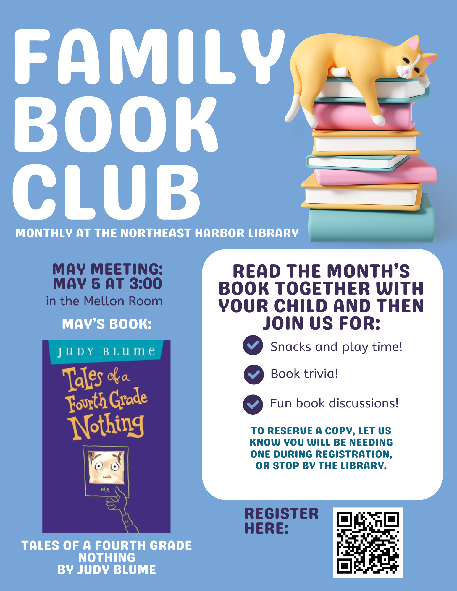 Family Book Club- Tales of a Fourth Grade Nothing by Judy Blume